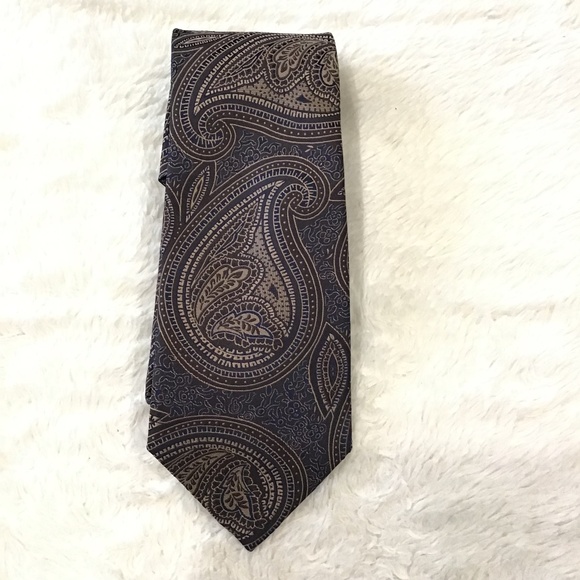 Michael Kors Men Necktie Paisley Silk Made In USA Classic Career Formal Modern - Picture 1 of 4